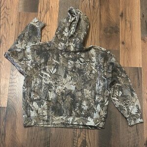 Hollister Brown Camouflage Boxy Fit Hoodie